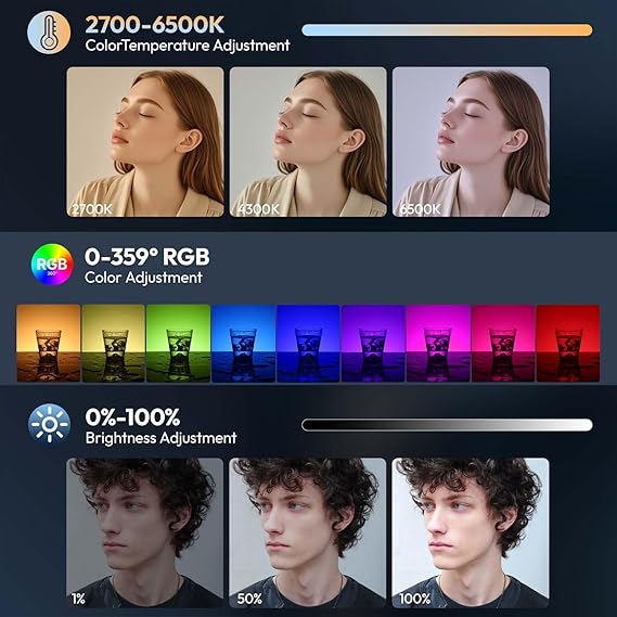 Luz De Vídeo P40 Rgb 40w Pro Portátil Led Fotográfica
